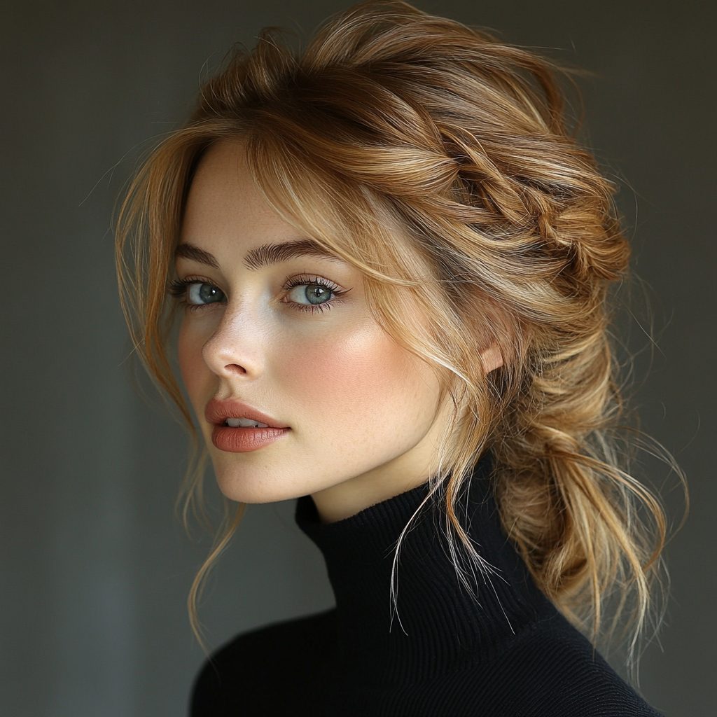 Side Ponytail With A Bouffant And Braid