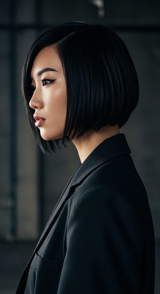 1. Asymmetrical Bob with Sharp Ends