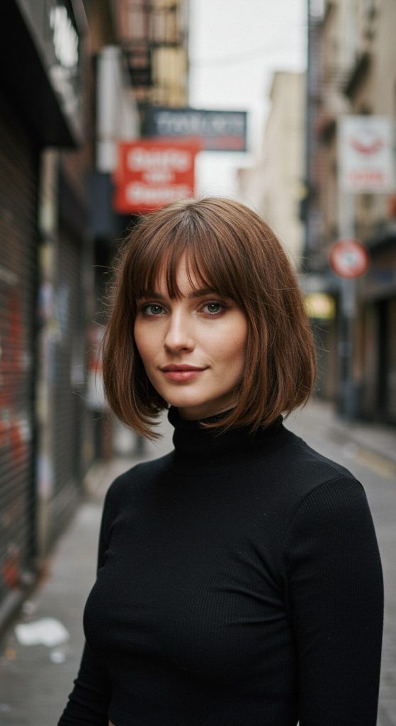 1. Blunt Bob with Sharp Ends