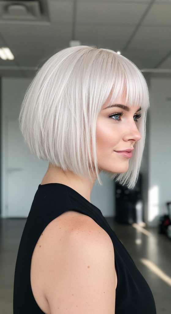 1. Blunt Bob with Sharp Ends