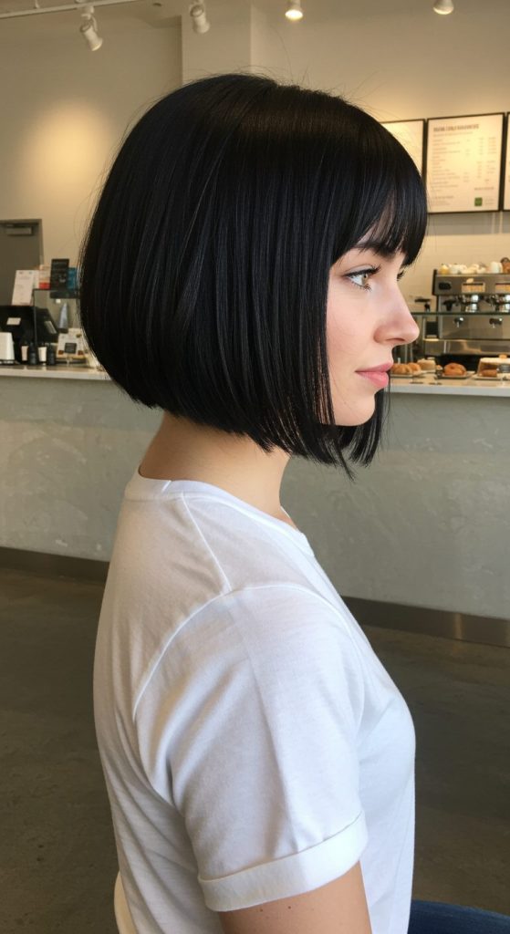 1. Blunt Bob with Sharp Ends