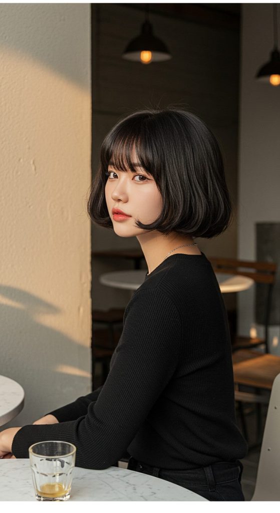 1. Blunt Bob with Sharp Ends