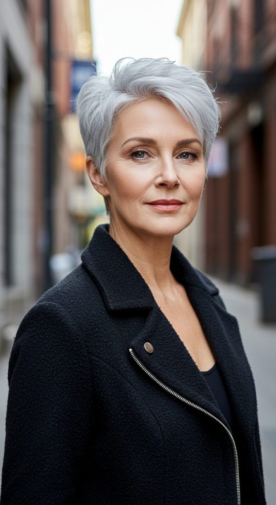 1. Platinum Pixie Cut