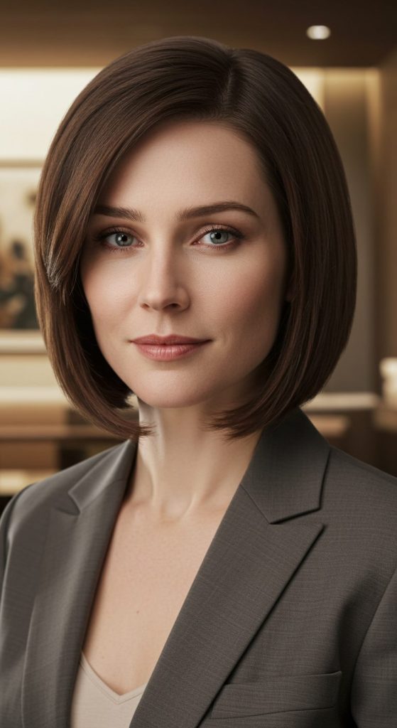 1. Sleek Layered Bob