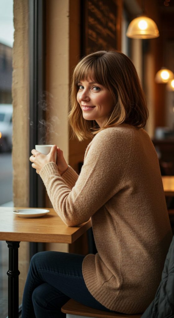 10. Jaw-Length Bob with Side Bangs