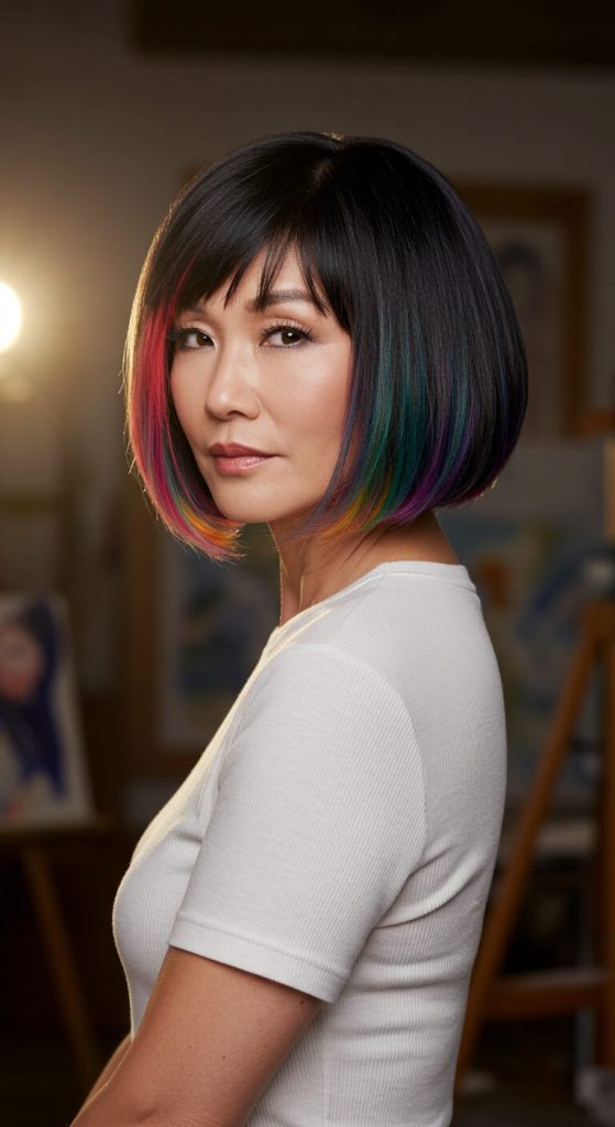 10. Rainbow-Tipped Bob