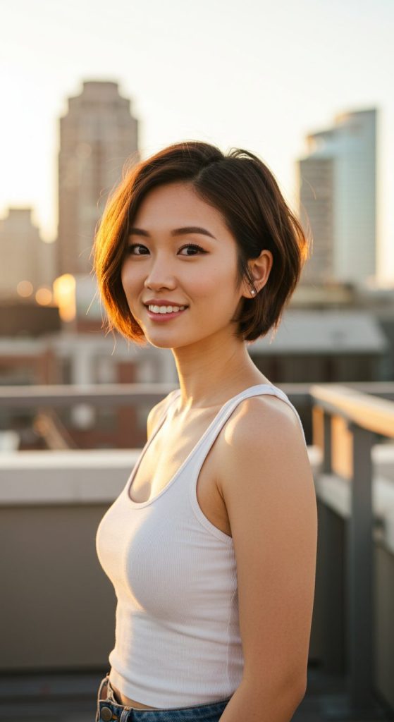 10. Short Pixie with Highlights