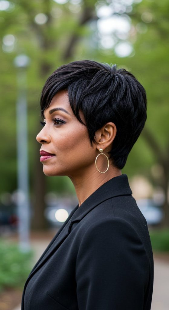 10. Sleek Pixie with Side Bangs