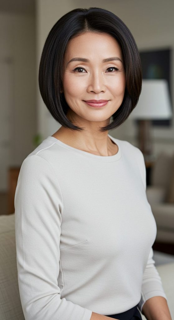 11. Classic Bob with Middle Part