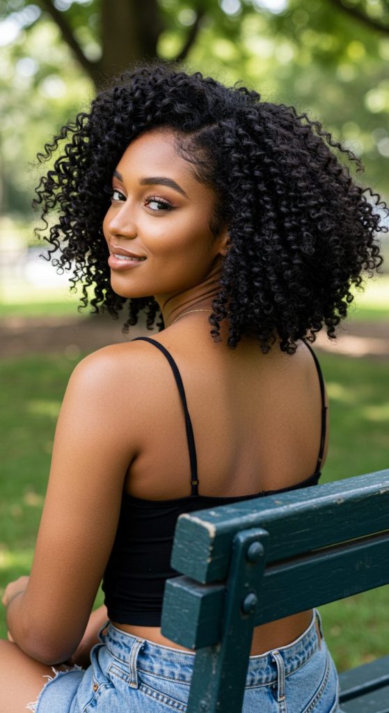 11. Curly Bob with Layers