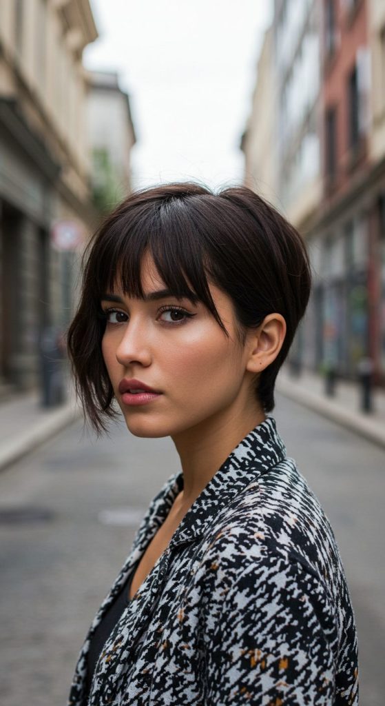 11. Side-Parted Pixie with Fringe