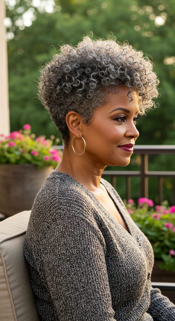 11. Side-Swept Curly Pixie