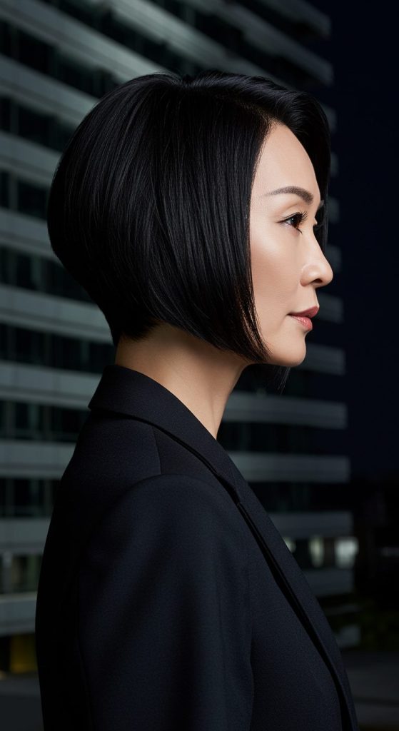 12. Angled Bob with Sleek Finish