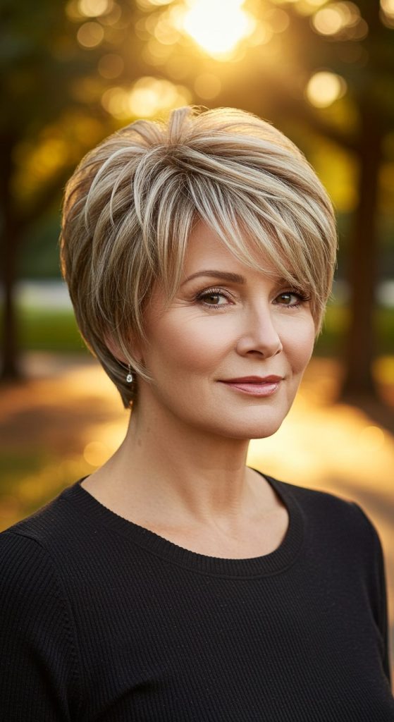 12. Pixie with Curtain Bangs