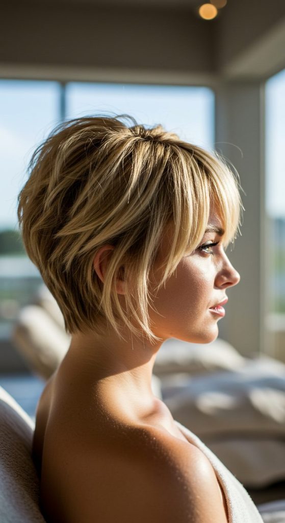 12. Pixie with Side-Swept Bangs