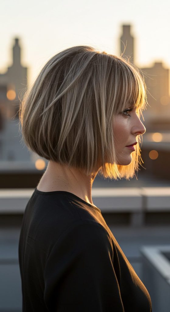 13. Blunt Bob with Highlights