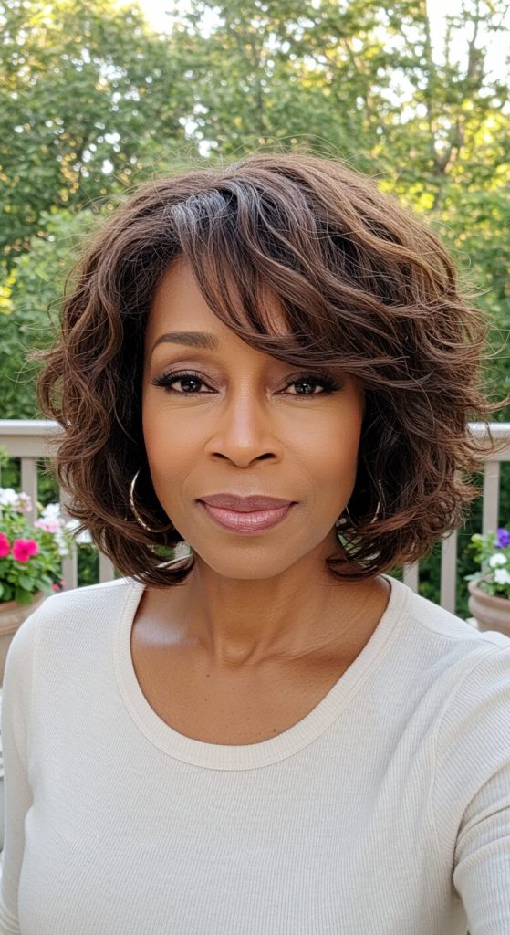 13. Curly Bob with Layers