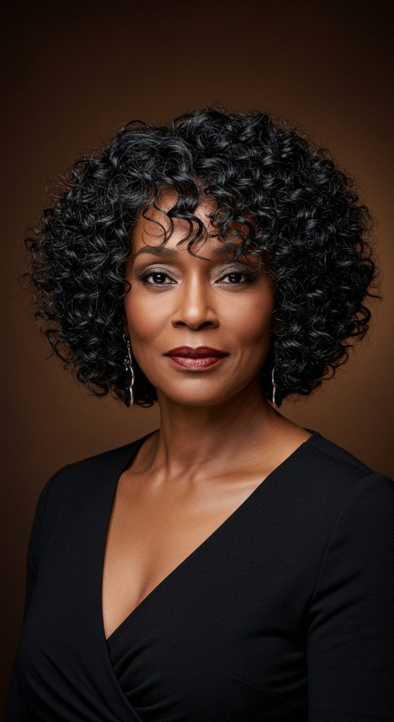 13. Layered Curly Bob