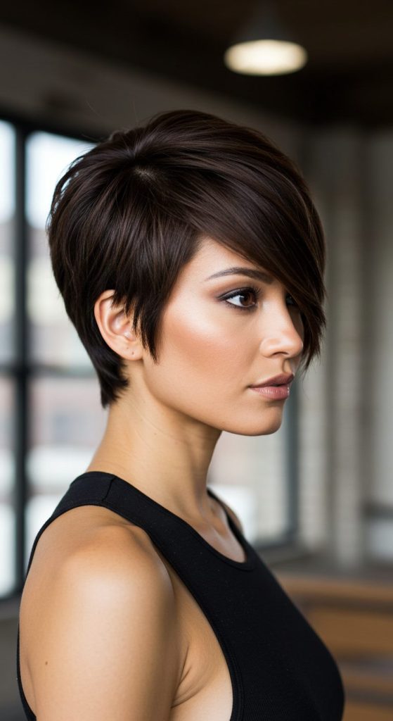 13. Sleek Asymmetrical Pixie