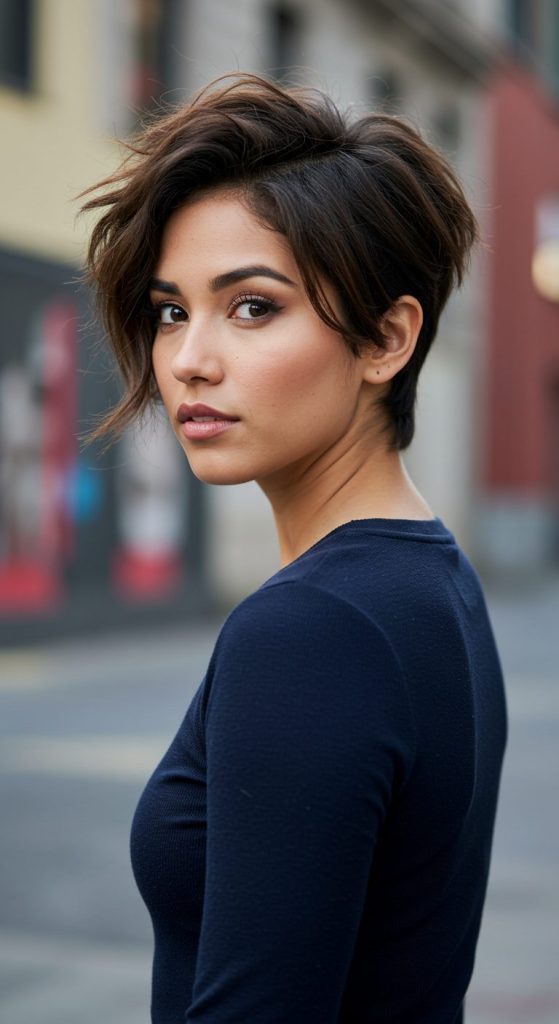 13. Tousled Layered Pixie Bob