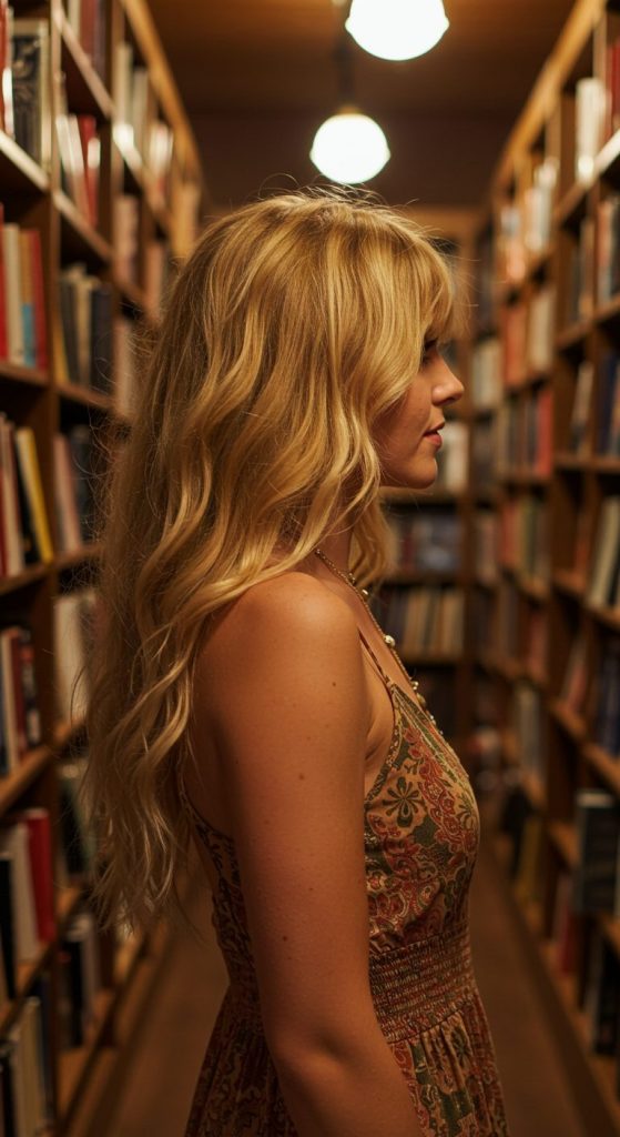 14. Feathered Shag with Curtain Bangs