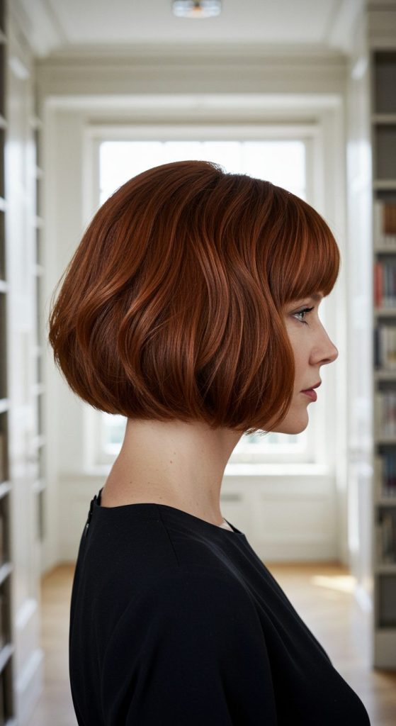 14. Glossy Rounded Bob