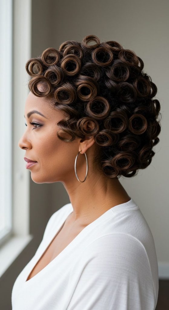 15. Curly Low Bun