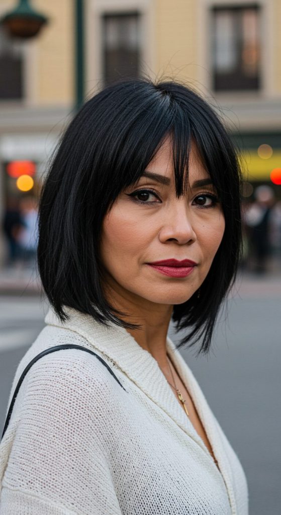 15. Layered Lob with Side Part