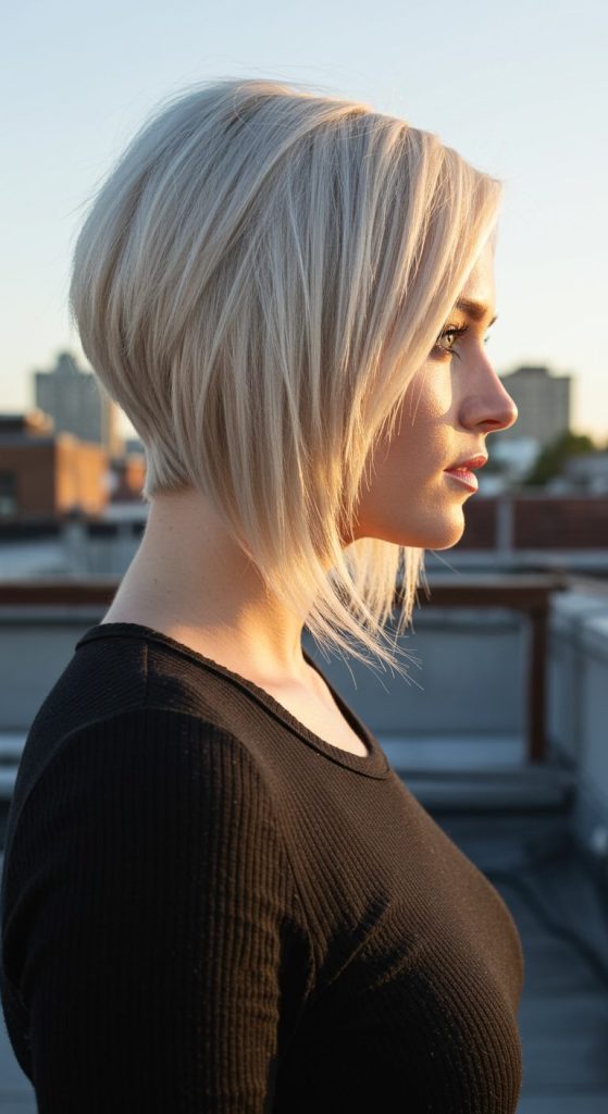 15. Sleek Asymmetrical Bob