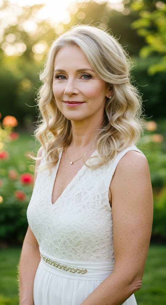 16. Romantic Half-Up Waves