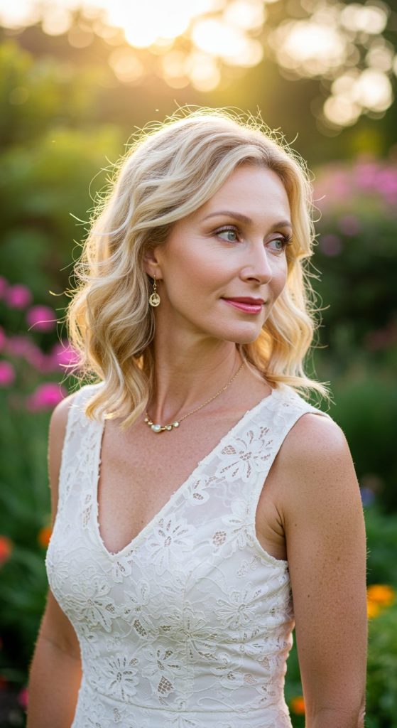 17. Romantic Half-Up Waves