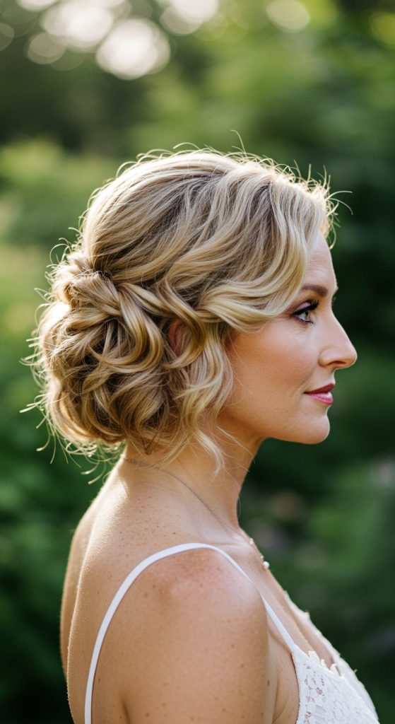 17. Romantic Half-Up Waves