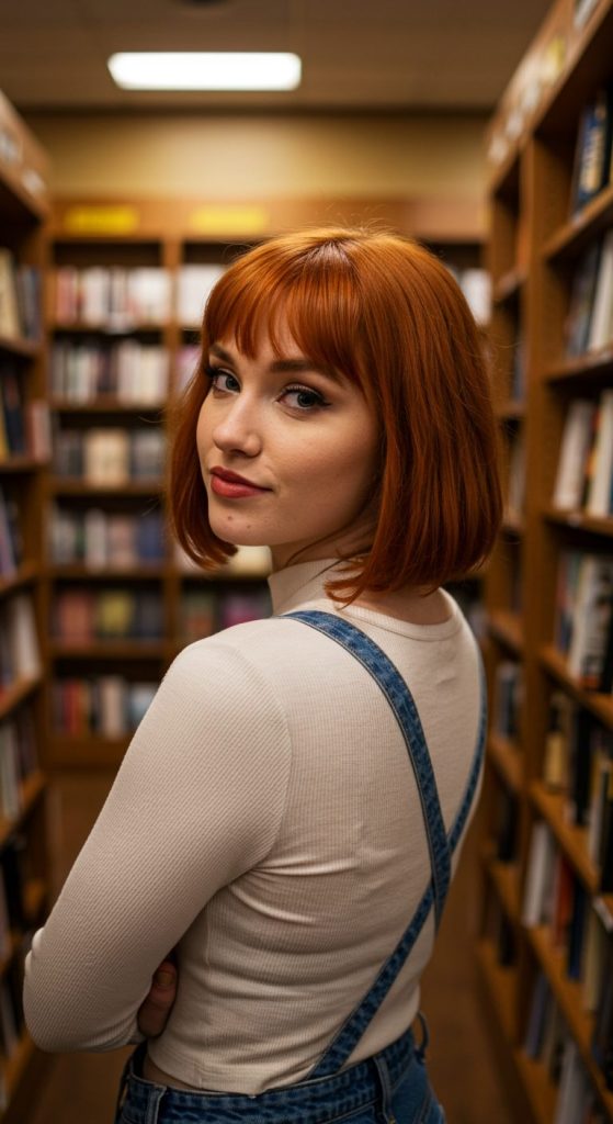 18. Chin-Length Bob with Bangs