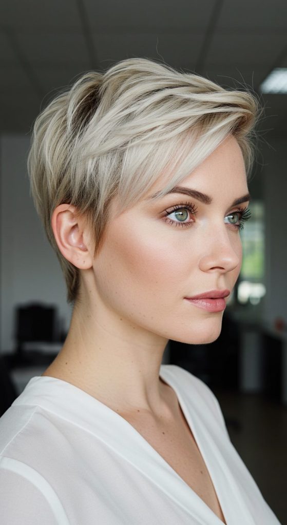 18. Classic Side-Parted Pixie