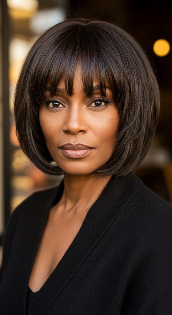 18. Layered Bob with Blunt Ends