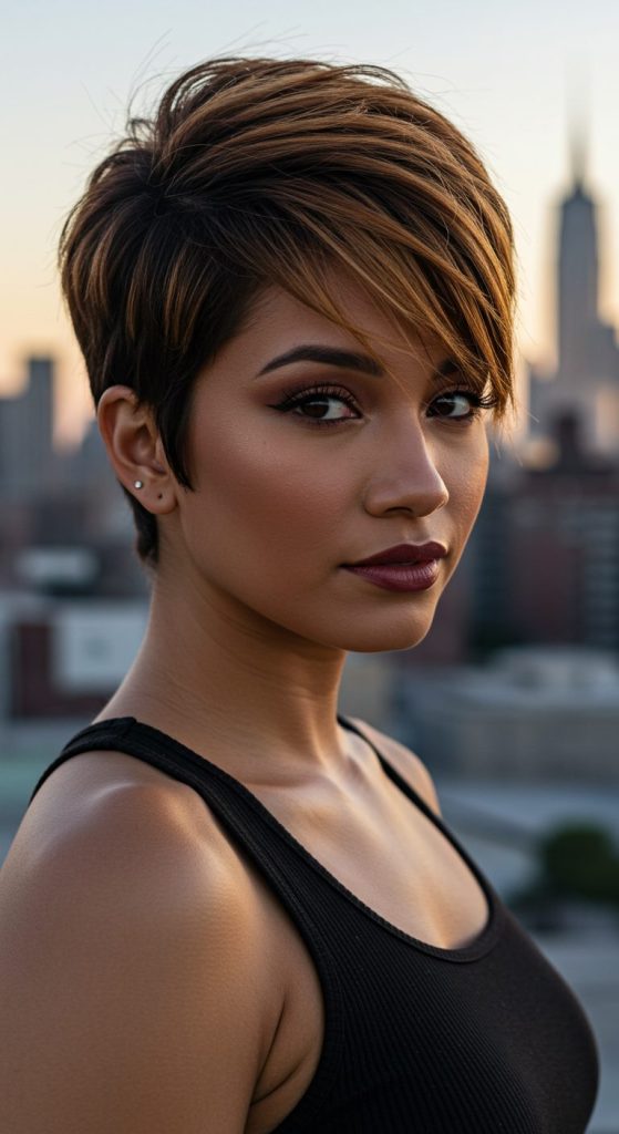 18. Pixie with Highlights and Lowlights