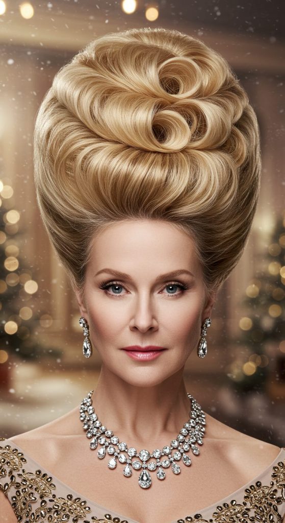 18. Retro-Inspired Beehive Updo