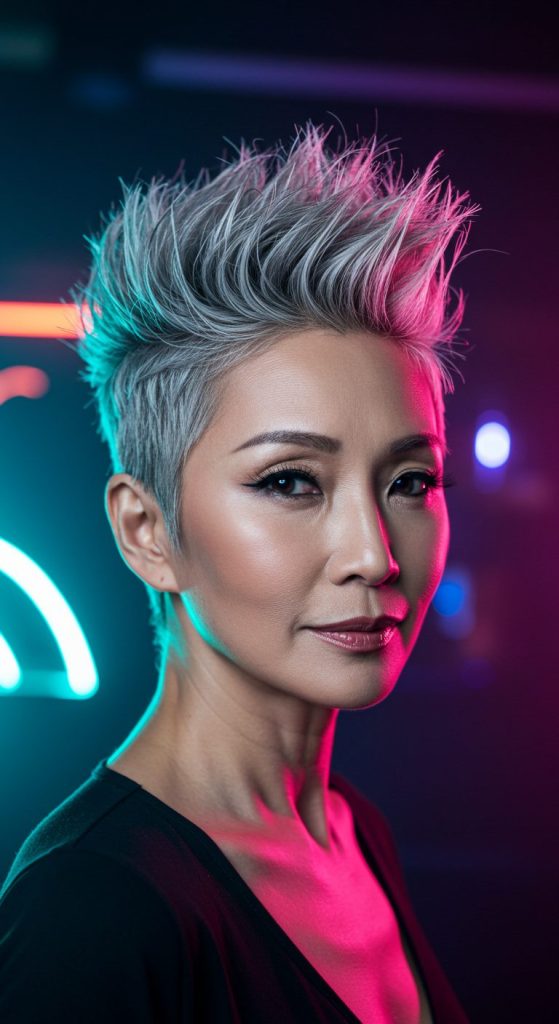 18. Spiky Short Hair with Gel Finish