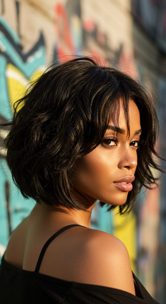 18. Tousled Layered Bob