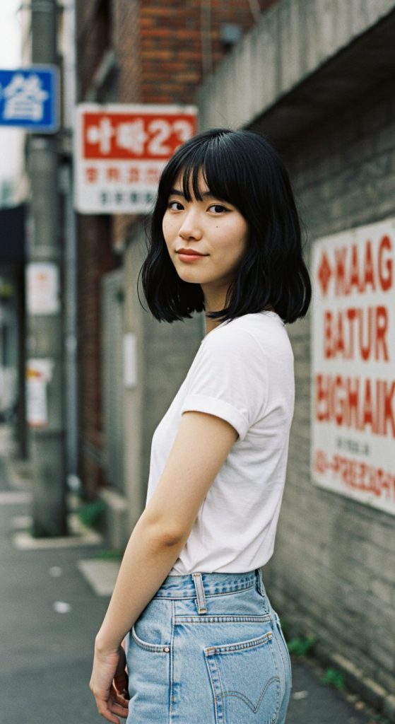 19. Bob with Blunt Fringe