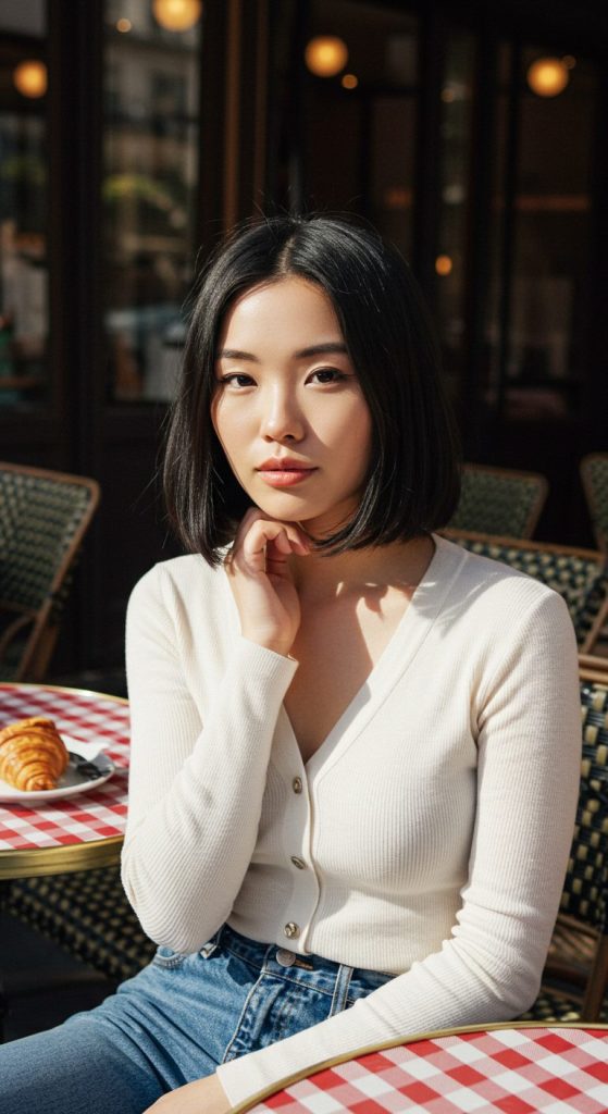 19. Glossy French Bob