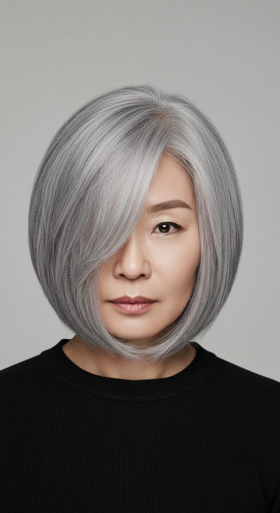 19. Grey Bob with Highlights