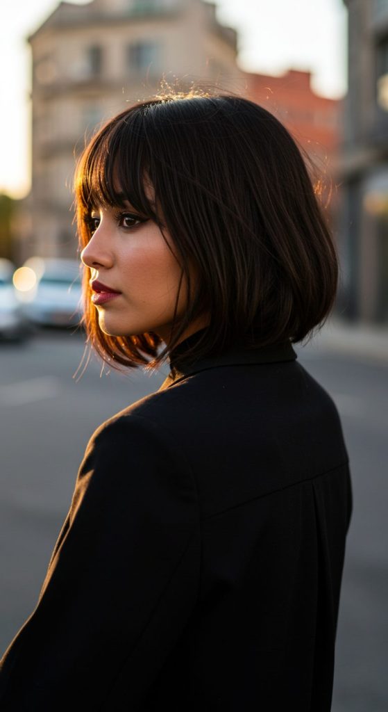 2. Layered Feathered Bob