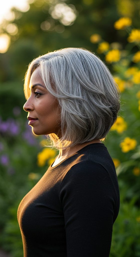 2. Layered Grey Lob