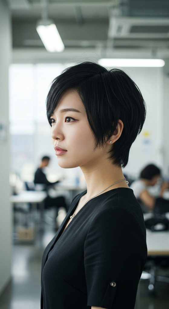 2. Layered Pixie Cut