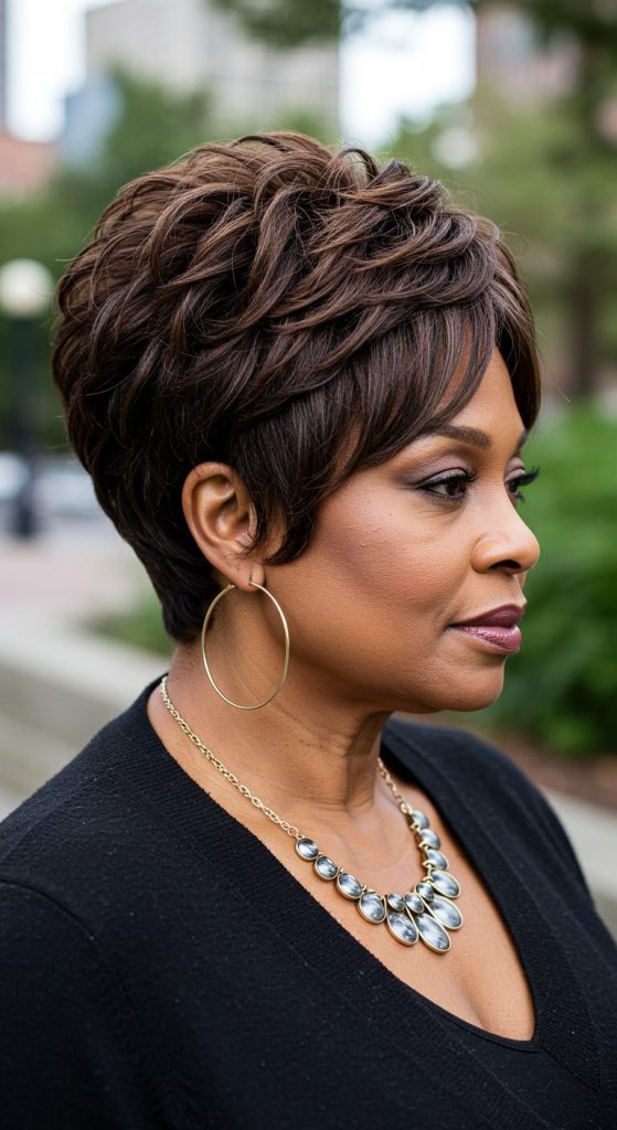 2. Layered Pixie Cut