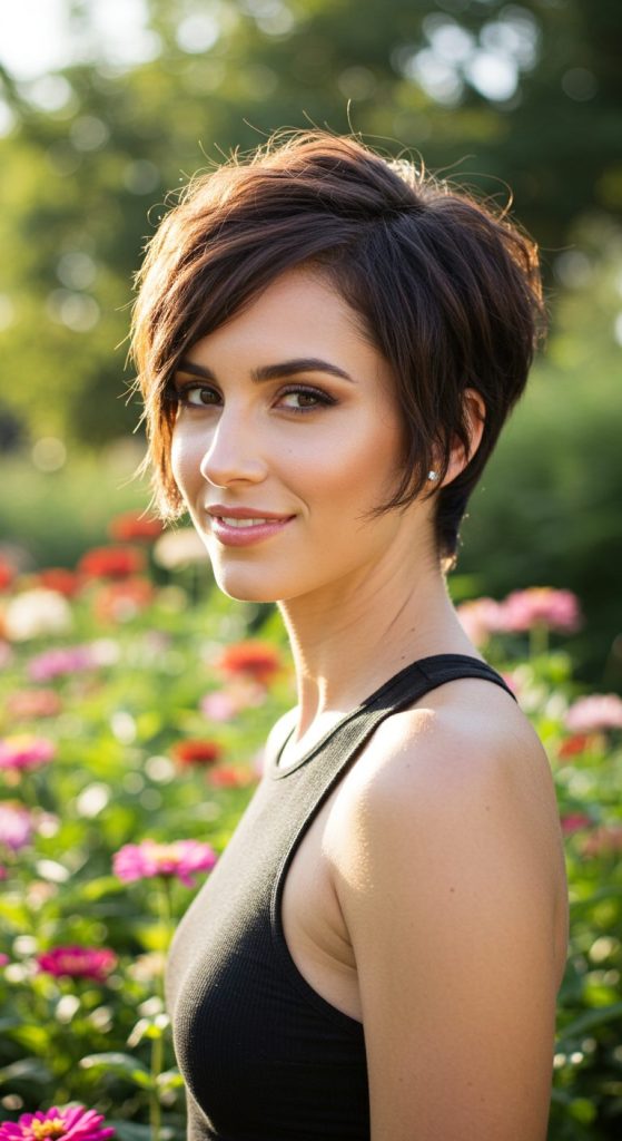 2. Textured Layered Pixie Bob