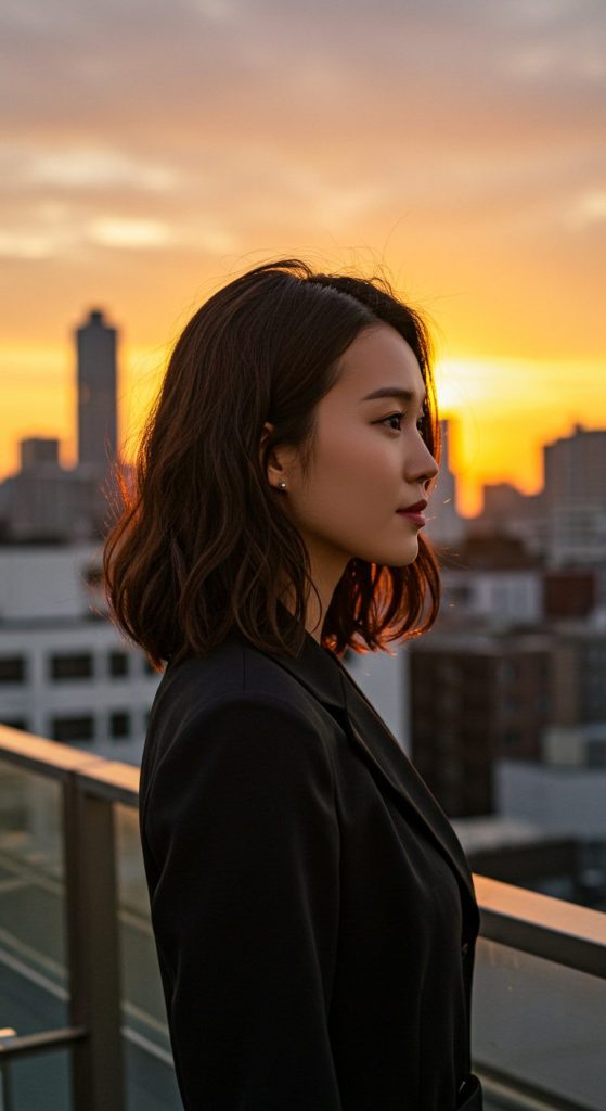 2. Textured Side-Parted Bob