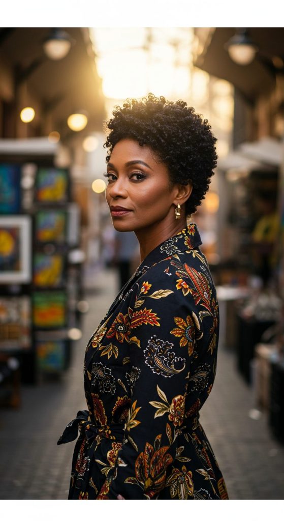 20. Short Curly Cut with Edge