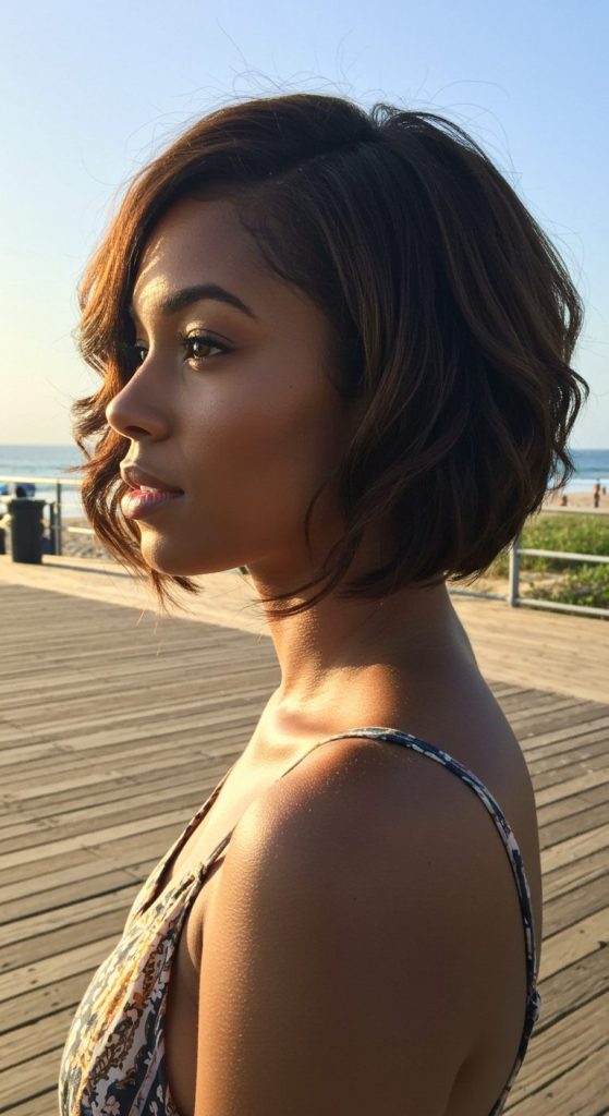 20. Short Layered Wavy Bob